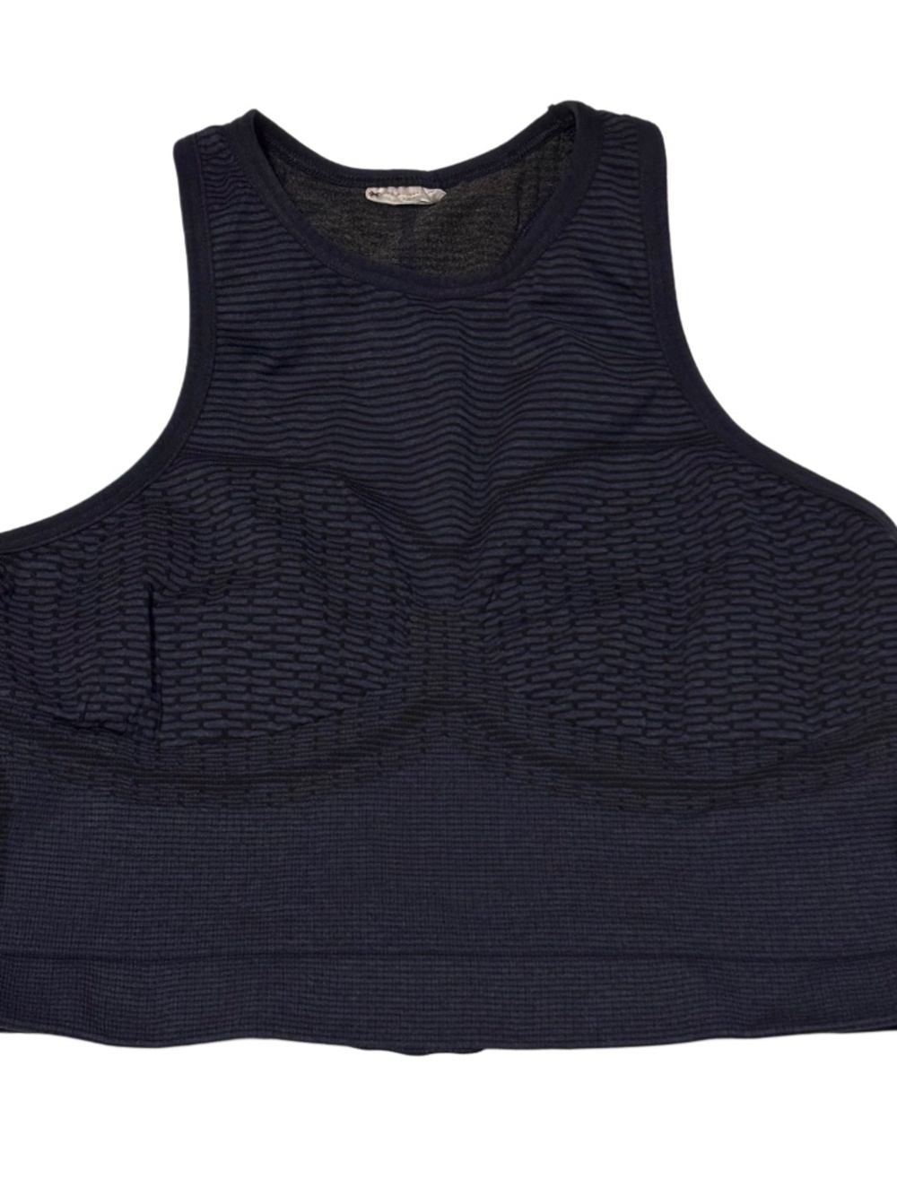 Women’s Gymshark Sport Seamless Cropped Tank in Navy SEE MEASUREMENTS